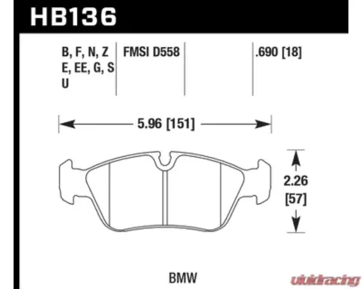 Hawk Performance HT-10 BMW Front - HB136S.690