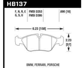 Hawk Performance Disc Brake Pad Front