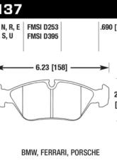 Hawk Performance Disc Brake Pad Front                                     - HB137N.690 - Image 2