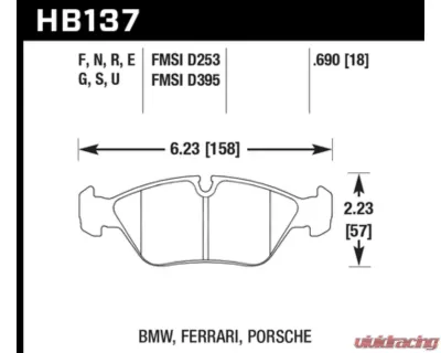Hawk Performance Disc Brake Pad Front - HB137N.690