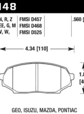 Hawk Performance DTC-30 Mazda Miata Front 1990-1993                                     - HB148W.560 - Image 2