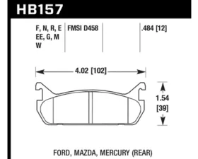 Hawk Performance Blue 9012 Rear