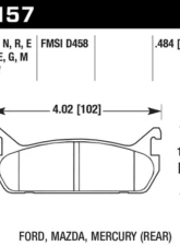 Hawk Performance Blue 9012 Rear                                     - HB157E.484 - Image 2