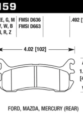 Hawk Performance Blue 9012 Rear                                     - HB159E.492 - Image 2