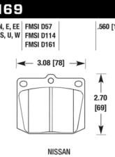 Hawk Performance Blue 9012 Toyota Pickup Front 1976-1983                                     - HB169E.560 - Image 2