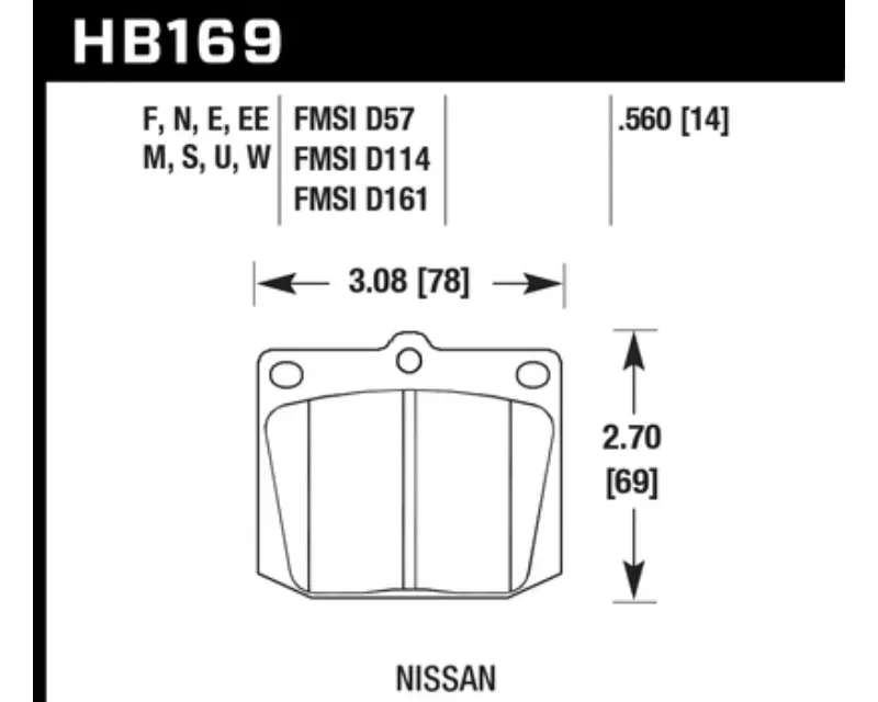 Hawk Performance Black Toyota Pickup Front 1976-1983 - HB169M.560