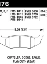 Hawk Performance HP Plus Rear                                     - HB176N.614 - Image 2