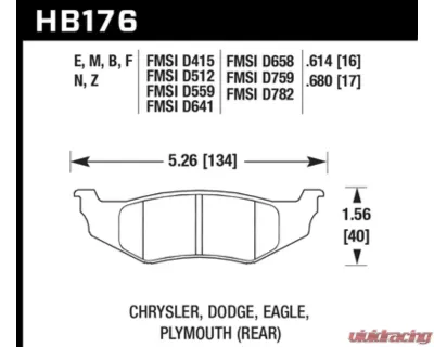 Hawk Performance HP Plus Rear - HB176N.614