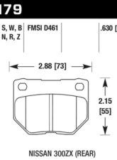 Hawk Performance PC Rear                                     - HB179Z.630 - Image 2