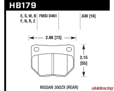 Hawk Performance PC Rear - HB179Z.630