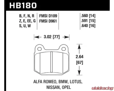 Hawk Performance HP Plus - HB180N.560