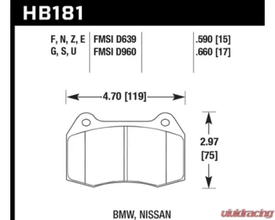 Hawk Performance HPS Front - HB181F.660