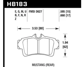 Hawk Performance HPS Ford Mustang Rear