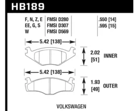 Hawk Performance PC Volkswagen Front