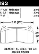 Hawk Performance HP Plus                                     - HB193N.670 - Image 2