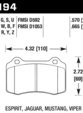 Hawk Performance HPS Front                                     - HB194F.665 - Image 2