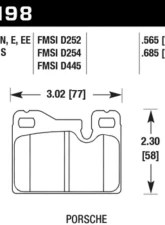 Hawk Performance HT-10 Porsche                                     - HB198S.685 - Image 2