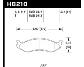 Hawk Performance LTS Jeep Front