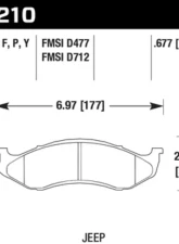 Hawk Performance PC Jeep Front                                     - HB210Z.677 - Image 2
