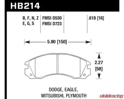 Hawk Performance HT-10 Front - HB214S.618