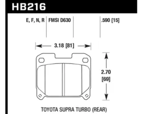 Hawk Performance HPS Toyota Supra Rear 1993-1998