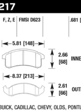 Hawk Performance HPS Front                                     - HB217F.681 - Image 2