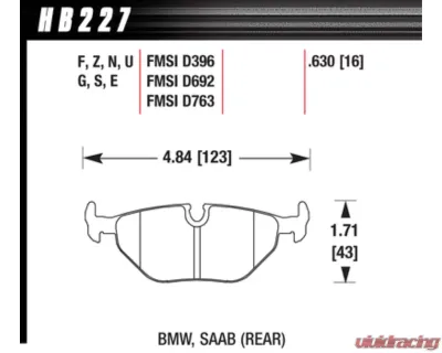 Hawk Performance HP Plus Rear - HB227N.630