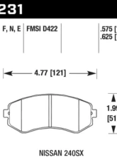 Hawk Performance HP Plus Nissan Front                                     - HB231N.625 - Image 2