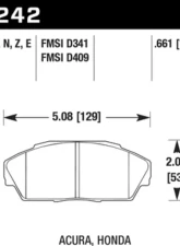 Hawk Performance HP Plus Front                                     - HB242N.661 - Image 2