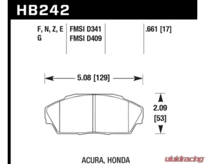 Hawk Performance HP Plus Front - HB242N.661