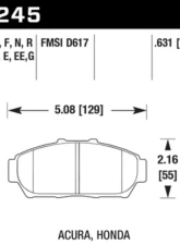 Hawk Performance DTC-60 Front                                     - HB245G.631 - Image 2