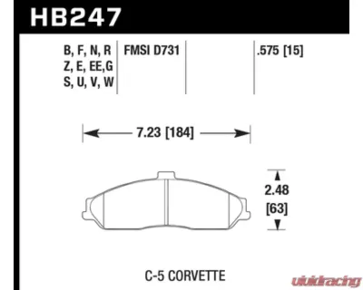 Hawk Performance HT-10 Front - HB247S.575