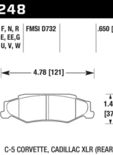 Hawk Performance DTC-30 Rear                                     - HB248W.650 - Image 2