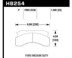 Hawk Performance Disc Brake Pad Ford Front