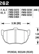 Hawk Performance Blue 9012 Rear                                     - HB262E.540 - Image 2
