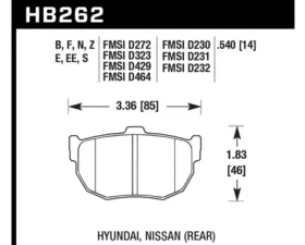 Hawk Performance HP Plus Rear