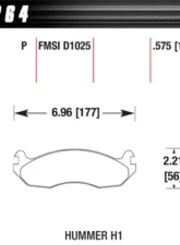 Hawk Performance SuperDuty Hummer H1 Front 2003-2004                                     - HB264P.575 - Image 2