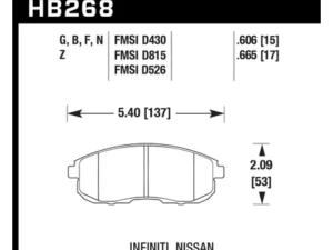 Hawk Performance HP Plus Front - HB268N.665 - Image 5