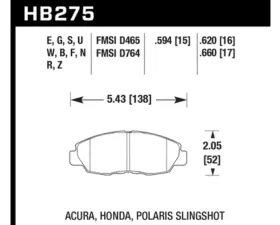 Hawk Performance HT-10 Honda Front