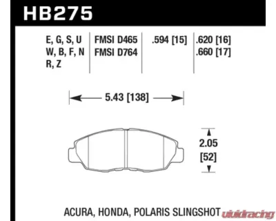 Hawk Performance DTC-70 Front - HB275U.620