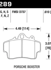 Hawk Performance HPS 5.0 Porsche Front                                     - HB289B.610 - Image 2