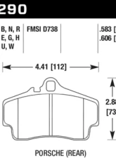 Hawk Performance DTC-60 Rear                                     - HB290G.583 - Image 2