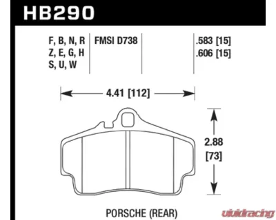 Hawk Performance DTC-60 Rear - HB290G.583
