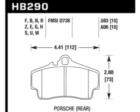 Hawk Performance HP Plus Porsche Rear