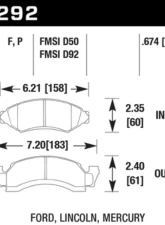 Hawk Performance HPS Front                                     - HB292F.674 - Image 2