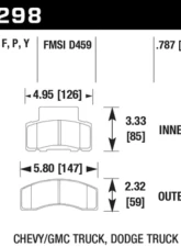 Hawk Performance SuperDuty Front                                     - HB298P.787 - Image 2