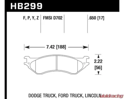 Hawk Performance LTS - HB299Y.650
