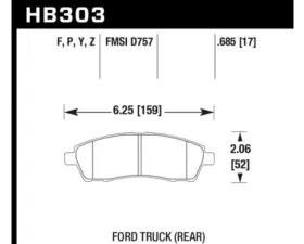 Hawk Performance LTS Ford Rear