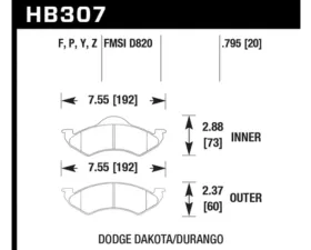 Hawk Performance SuperDuty Dodge Front 2000-2002