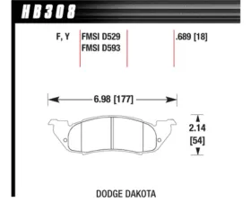 Hawk Performance LTS Dodge Dakota Front 1991-1998